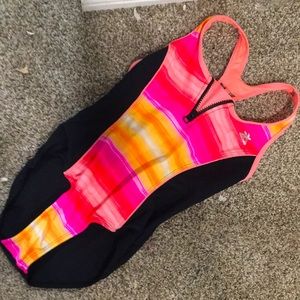 Cute colorful one piece swimsuit size 7 girls